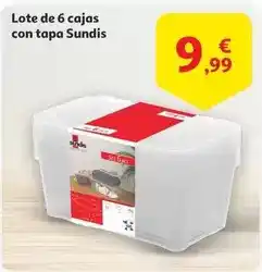 Alcampo Lote de 6 cajas con tapa oferta
