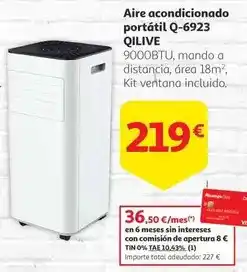 Alcampo Aire - acondicionado portátil q-6923 oferta
