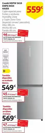 Alcampo Haier - combi pdw s543 oferta