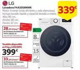 Alcampo Lg - lavadora f4a10s8nwk oferta