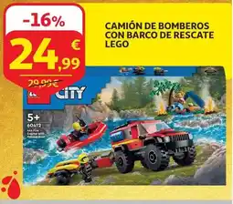 Alcampo Engine - camión de bomberos con barco de rescate oferta