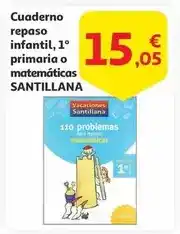 Alcampo Santillana - cuaderno repaso infantil, 1o primaria o matematicas oferta