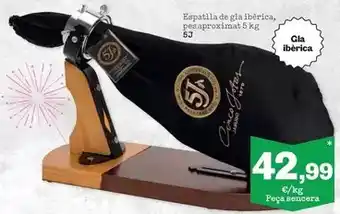 Sorli 5j - espatlla de gla iberica/ pes aproximat 5 kg oferta