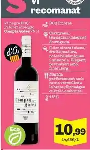 Sorli Compta gotes - t vi negre doq priorat ecològic oferta