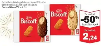 Sorli Lotus - biscoff gelat bombó de galeta caramel·litzada amb xocolata amb llet o blanca oferta