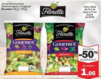 Sorli Florette - amanida gourmet mediterrània o original oferta