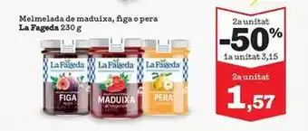 Sorli La fageda - melmelada de maduixa, agua o pera oferta