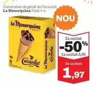 Sorli La menorquina - cucurutxo de gelat de cacaolat oferta