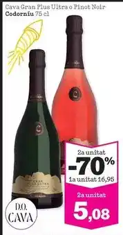 Sorli Codorniu - cava gran plus ultra o pinot noir oferta