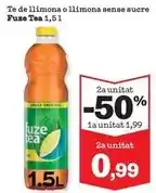 Sorli Fuze tea - te de llimona o llimona sense sucre oferta