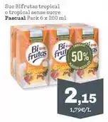 Sorli Pascual - suc bifrutas tropical o tropical sense sucre oferta