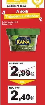 Sorli Rana - salsa pesto verd oferta