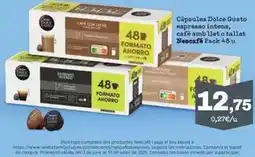 Sorli Nescafé - capsules dolce gusto espresso intens, cafe amb llet o tallat oferta