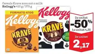 Sorli Kellogg's - cereales krave xoco nut o milk oferta