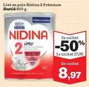 Sorli Nestlé - llet en pols nidina 2 prèmium oferta