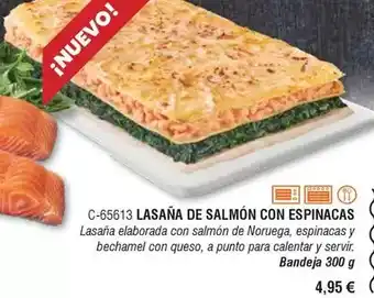 Abordo Lasaña de salmón con espinacas oferta