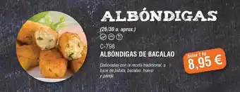 Abordo Albóndigas de bacalao oferta