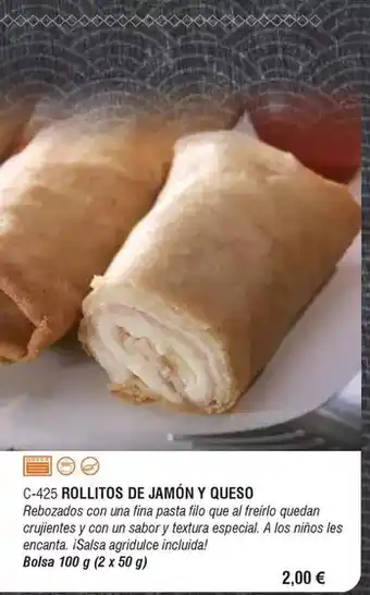 Abordo Rollitos de jamón y queso oferta