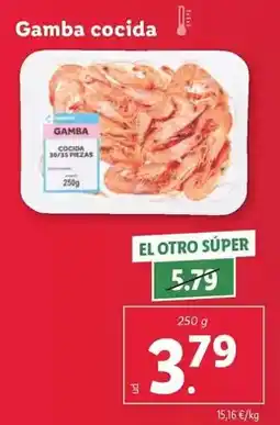 Lidl Gamba cocida oferta