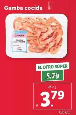 Lidl Gamba cocida oferta
