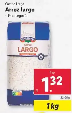 Lidl Campo largo - arroz largo oferta