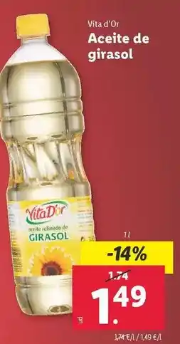Lidl Vita d'or - aceite de girasol oferta