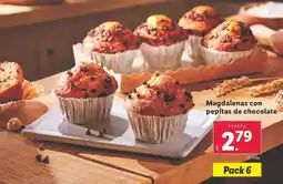 Lidl Magdalenas con pepitas de chocolate oferta