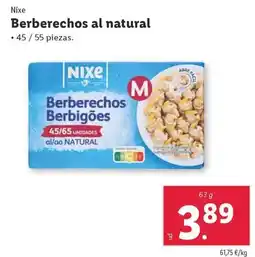 Lidl Nixe - berberechos al natural oferta