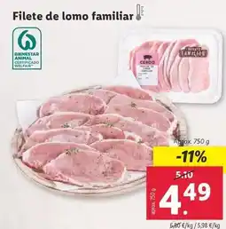 Lidl Filete de lomo familiar oferta