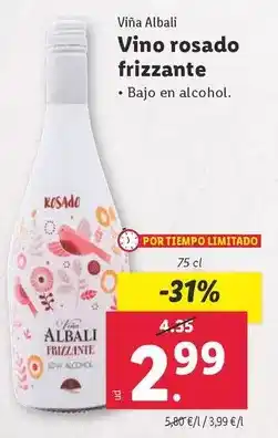 Lidl Viña albali - vino rosado frizzante oferta