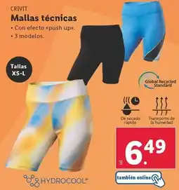 Lidl Crivit - mallas tecnicas oferta