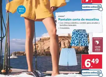 Lidl Esmara - pantalón corto de muselina oferta