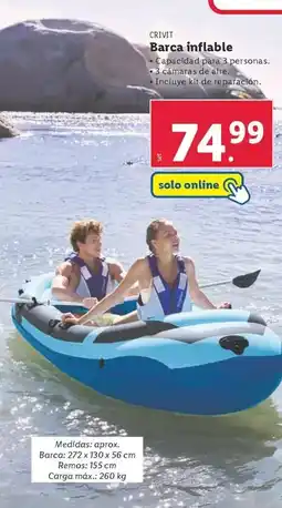 Lidl Crivit - barca inflable oferta