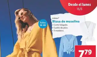 Lidl Esmara - blusa de muselina oferta