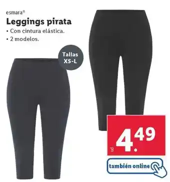 Lidl Esmara - leggings pirata oferta