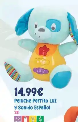 Juguetes Siutín Peluche perrito luz y sonido español oferta