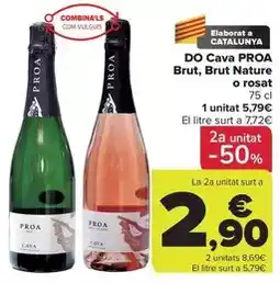 Carrefour Brut - do cava , nature o rosat oferta