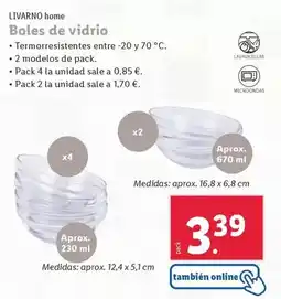 Lidl Livarno home - boles de vidrio oferta