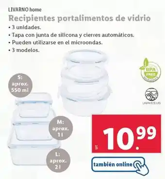 Lidl Livarno home - recipientes portalimentos de vidrio oferta