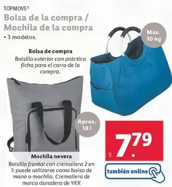 Lidl Top move - bolsa de la compra / mochila de la compra oferta