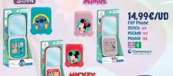 Juguetes Siutín Clementoni - flip phone stitch 199 mickey 197 minnie 198 oferta