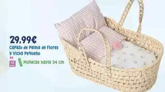 Juguetes Siutín Capazo de palma de flores y vichy pequeño oferta