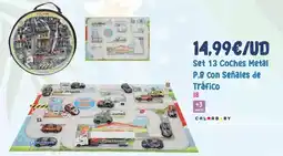 Juguetes Siutín Set 13 coches metal p.b. con senales de trafico oferta