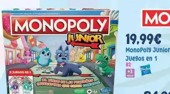 Juguetes Siutín Hasbro - monopoly junior juegos en 1 oferta