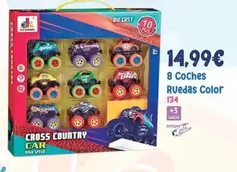 Juguetes Siutín Fentoys - 8 coches ruedas color oferta