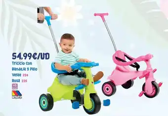 Juguetes Siutín Triciclo con bandaja y palo oferta