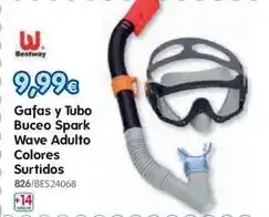 Don Dino Bestway - gafas y tubo buceo spark wave adulto colores surtidos oferta