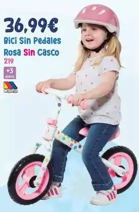 Juguetes Siutín Bici sin pedales rosa sin casco oferta