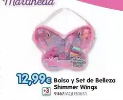 Don Dino Bolso y set de belleza shimmer wings oferta
