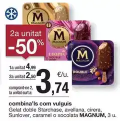 BonpreuEsclat Magnum - gelat doble starchase, avellana, cirera, sunlover, caramel o xocolata oferta